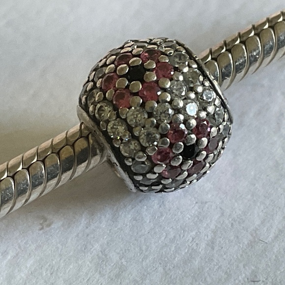 Pandora Pink and Silver Charm Bracelet - Picture 5 of 8